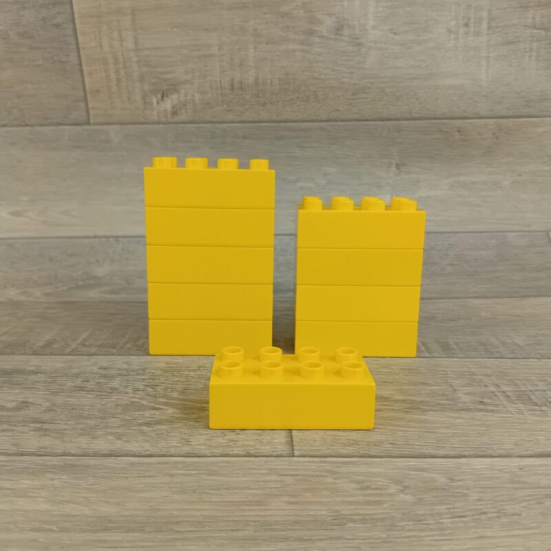 Duplo set 10x 8 nops blokken geel