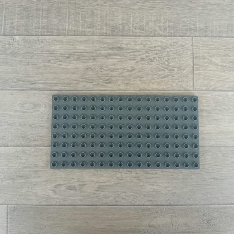 Duplo donkergrijze bouwplaat 8 x 16 nops