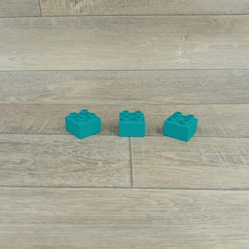 Duplo 4 nops blok donker turkoois