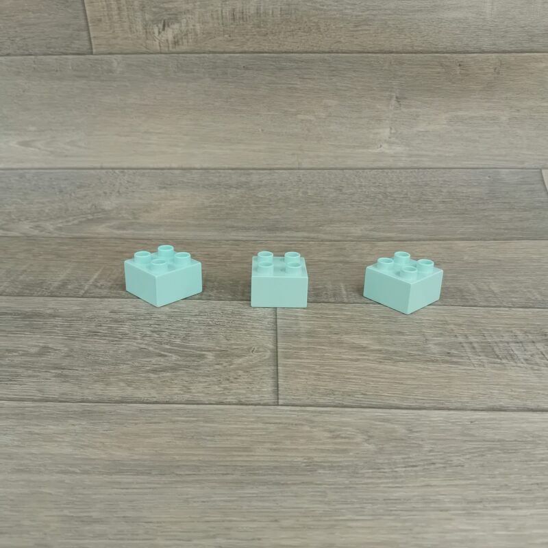 Duplo 4 nops blok licht aquablauw