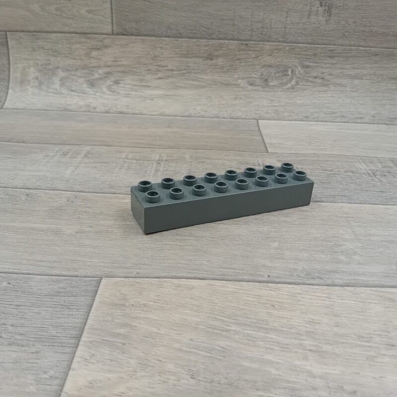 Duplo 16 nops blok donkergrijs