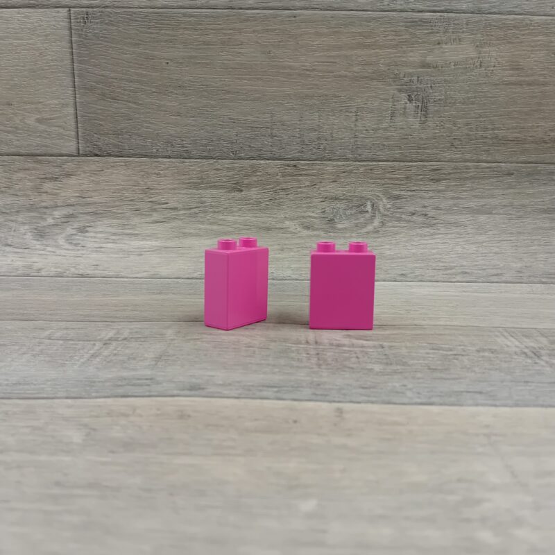 Duplo 2 nops blok hoog donkerroze