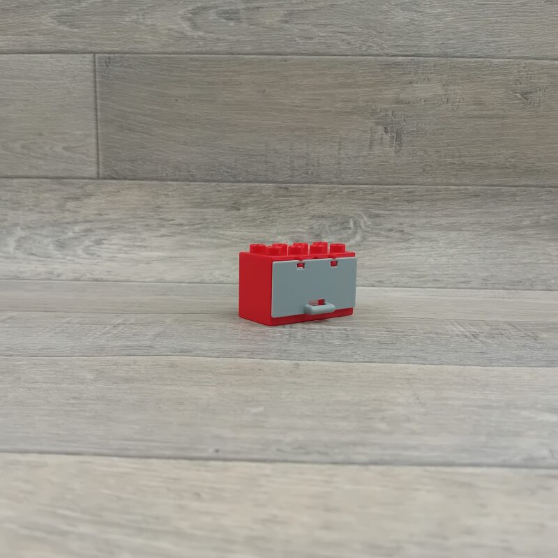 Duplo rode kast met lichtgrijze klep / pizzaoven