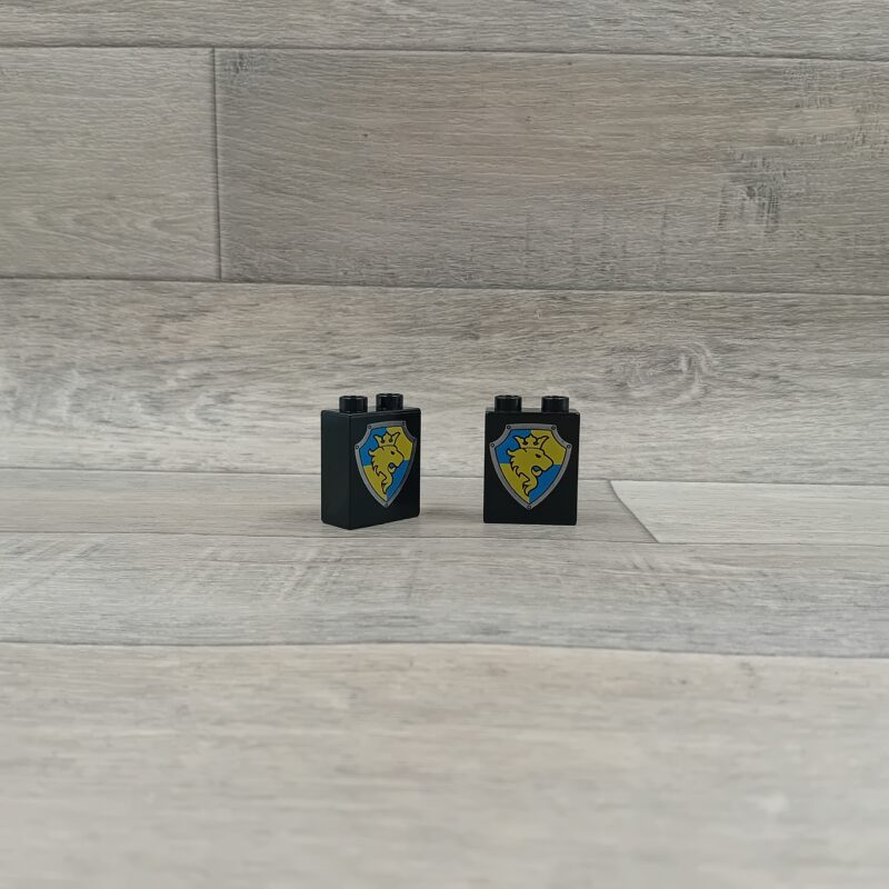 Duplo blok met afbeelding zwart kasteel ridders