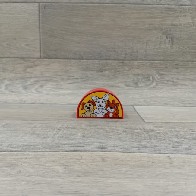 Duplo blok met afbeelding rood dierenwinkel
