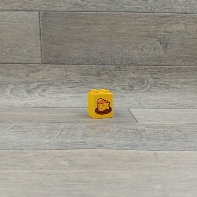 Duplo blok met afbeelding geel kaas
