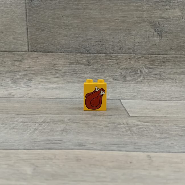 Duplo blok met afbeelding geel kalkoen