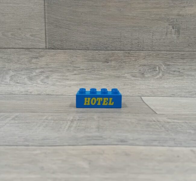 Duplo blok met afbeelding blauw kleurpotloden