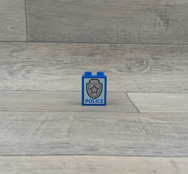 Duplo blok met afbeelding blauw politie police