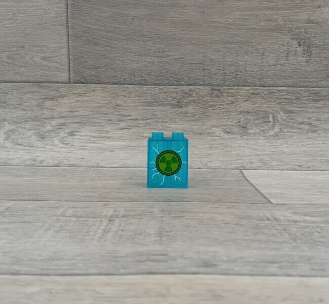 Duplo blok met afbeelding doorzichtig blauw Superhelden