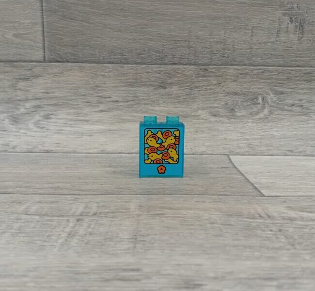 Duplo blok met afbeelding doorzichtig blauw kattenvoer