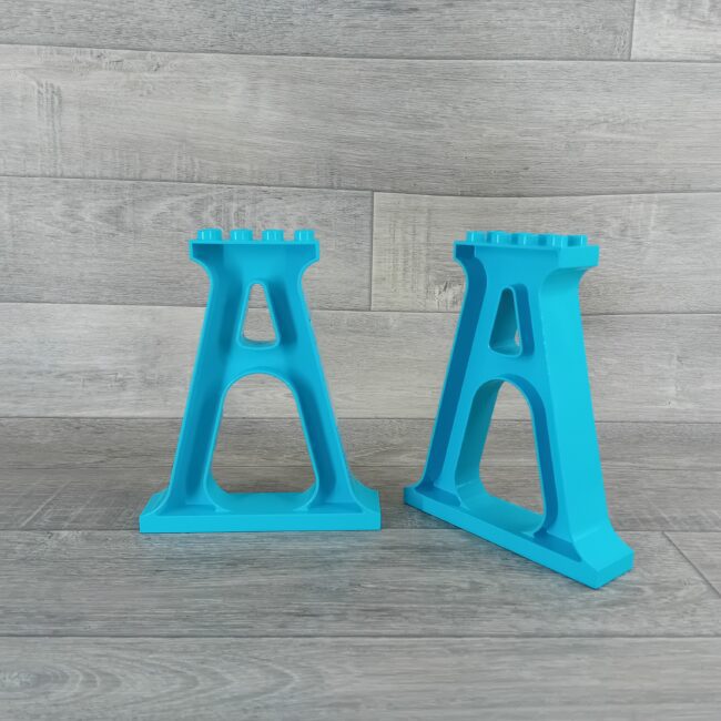 Duplo 8 nops blok standaard steunpilaar medium azuurblauw