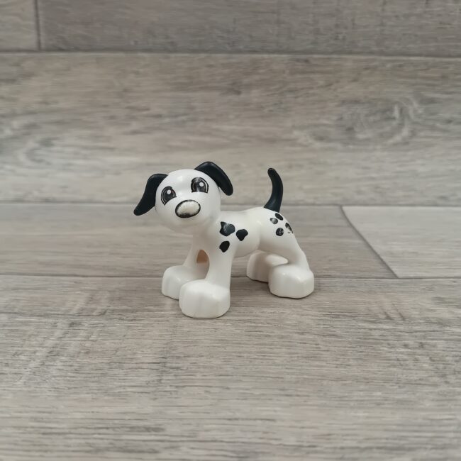 B-KEUZE Duplo dieren witte hond met zwarte vlekjes