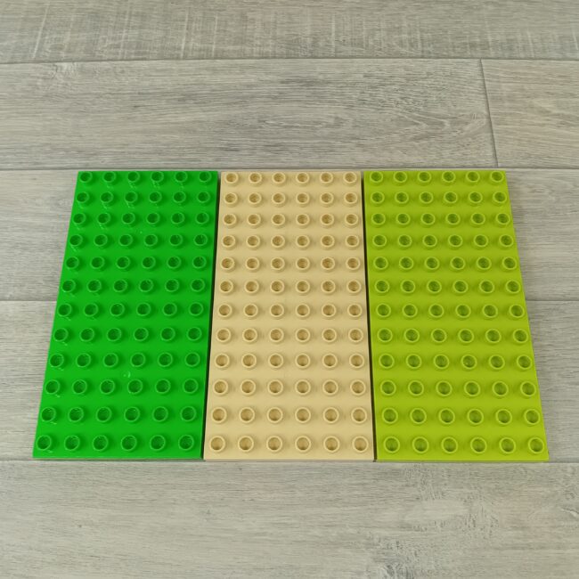 Duplo set bestaande uit 3 bouwplaten 6 x 12 nops