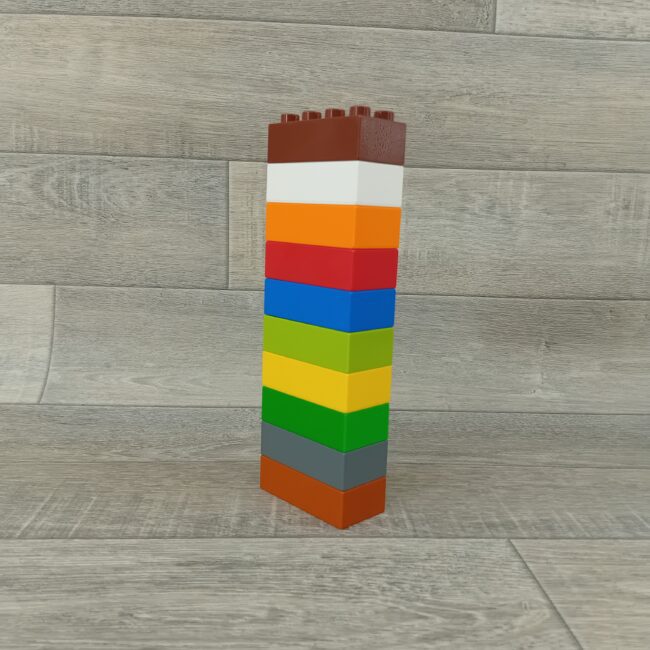 Duplo set 10x 8 nops blokken diverse kleuren