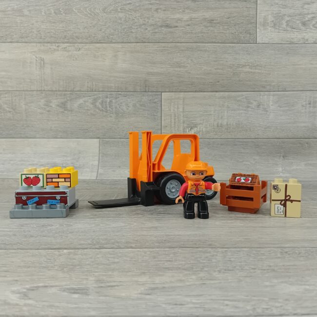 Duplo oranje heftruck