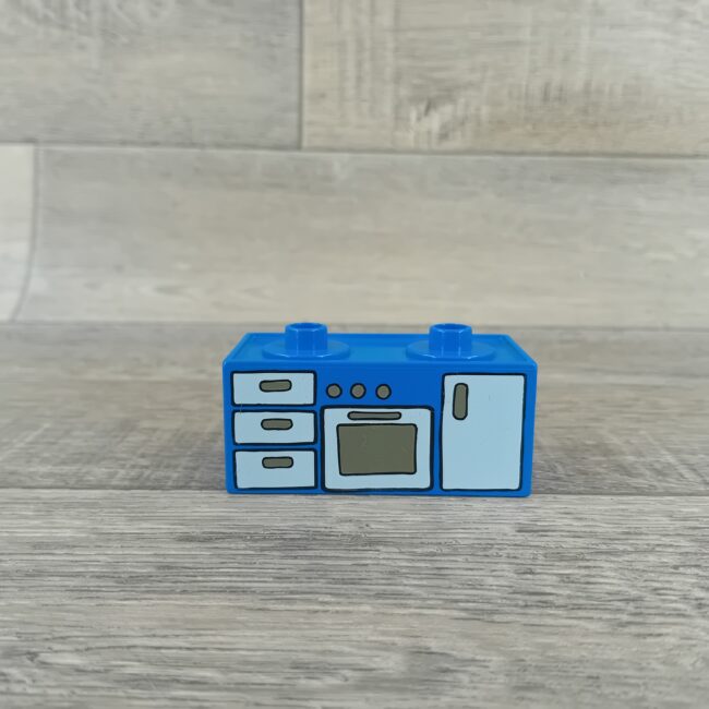 Duplo blauw fornuis met oven