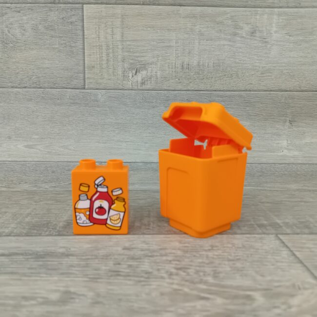 Duplo container kliko met afval